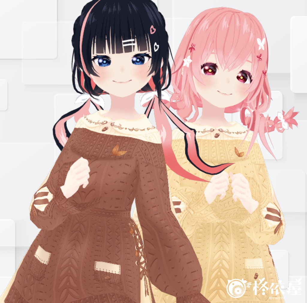 【VRoid】どんぐりニットワンピース|Acorn knit Dress