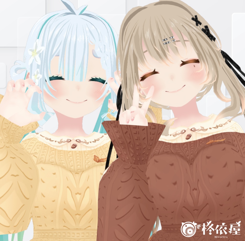 【VRoid】どんぐりニットワンピース|Acorn knit Dress