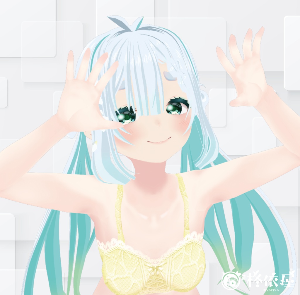 【VRoid】花キャミソール&ショーツ|Flower Inner