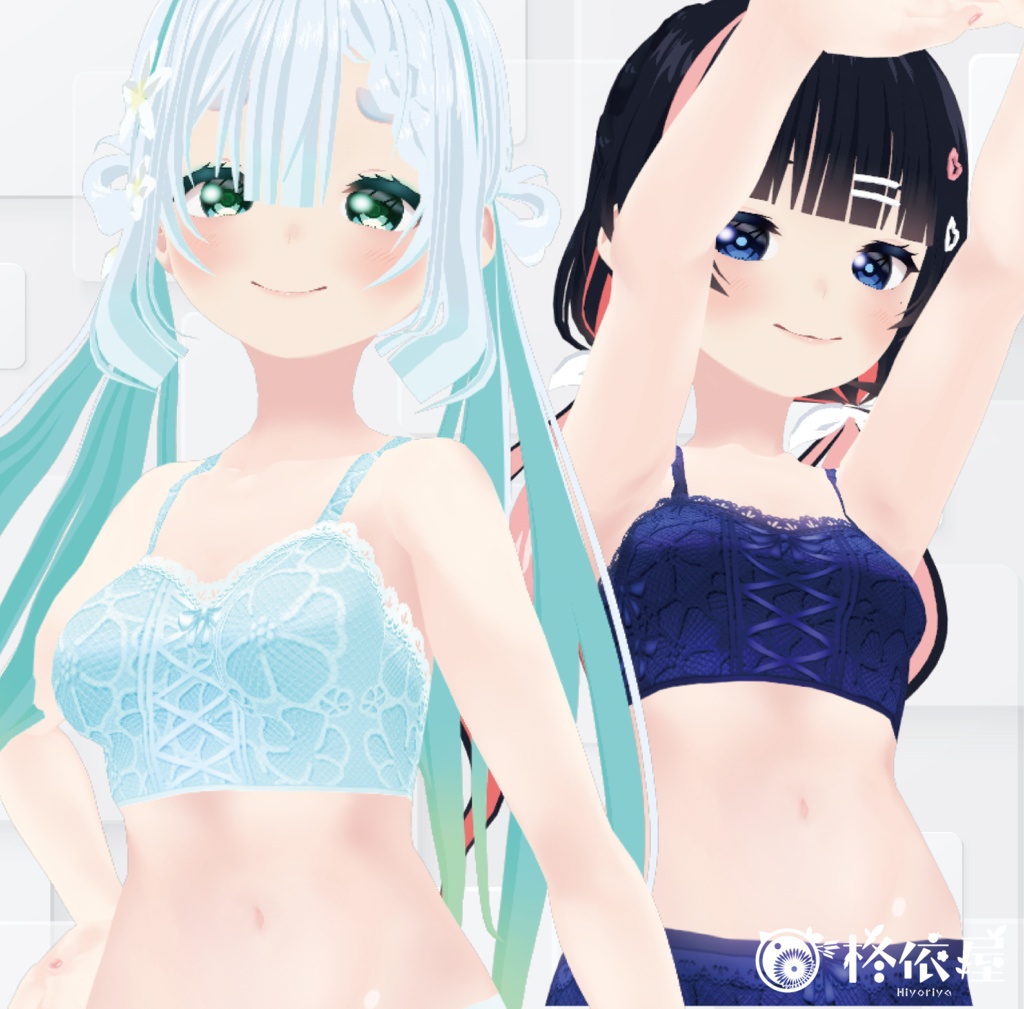 【VRoid】花キャミソール&ショーツ|Flower Inner