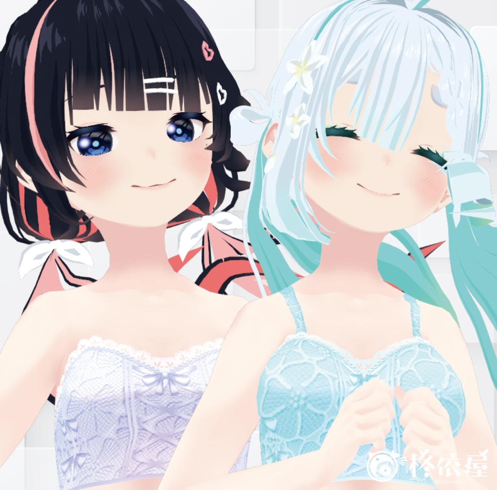 【VRoid】花キャミソール&ショーツ|Flower Inner