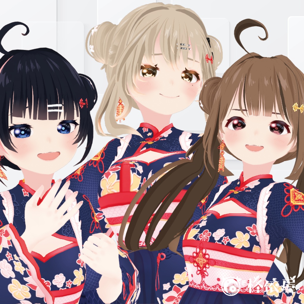 【VRoid】旧正月ワンピース|Chinese New Year Dress