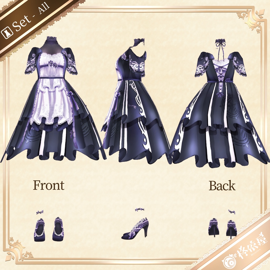 【VRoid】ローズドレス|Rose Dress