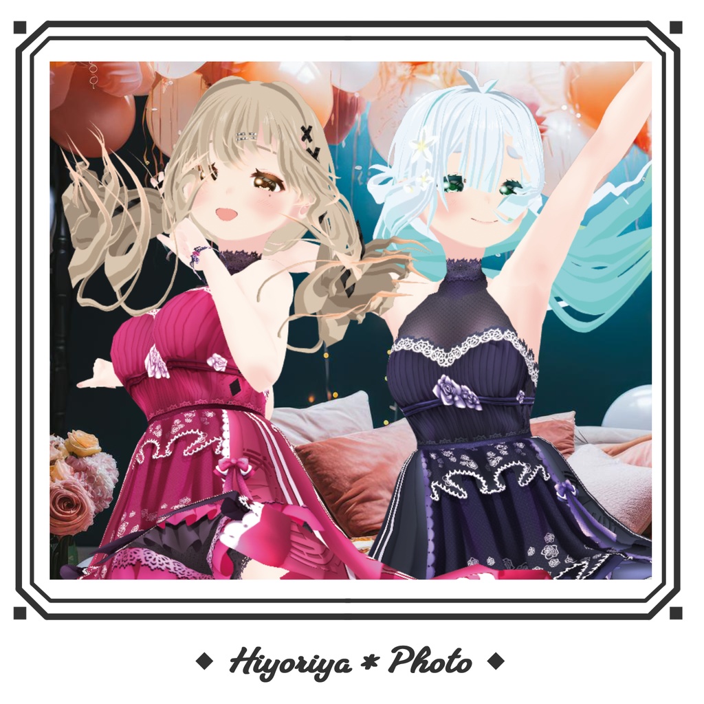 【VRoid】ローズドレス|Rose Dress