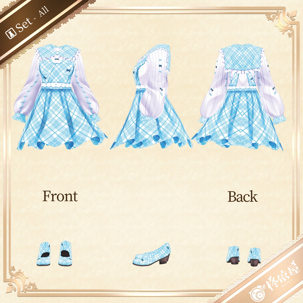 【VRoid】夏色チェックセーラー|Summer Check Sailor