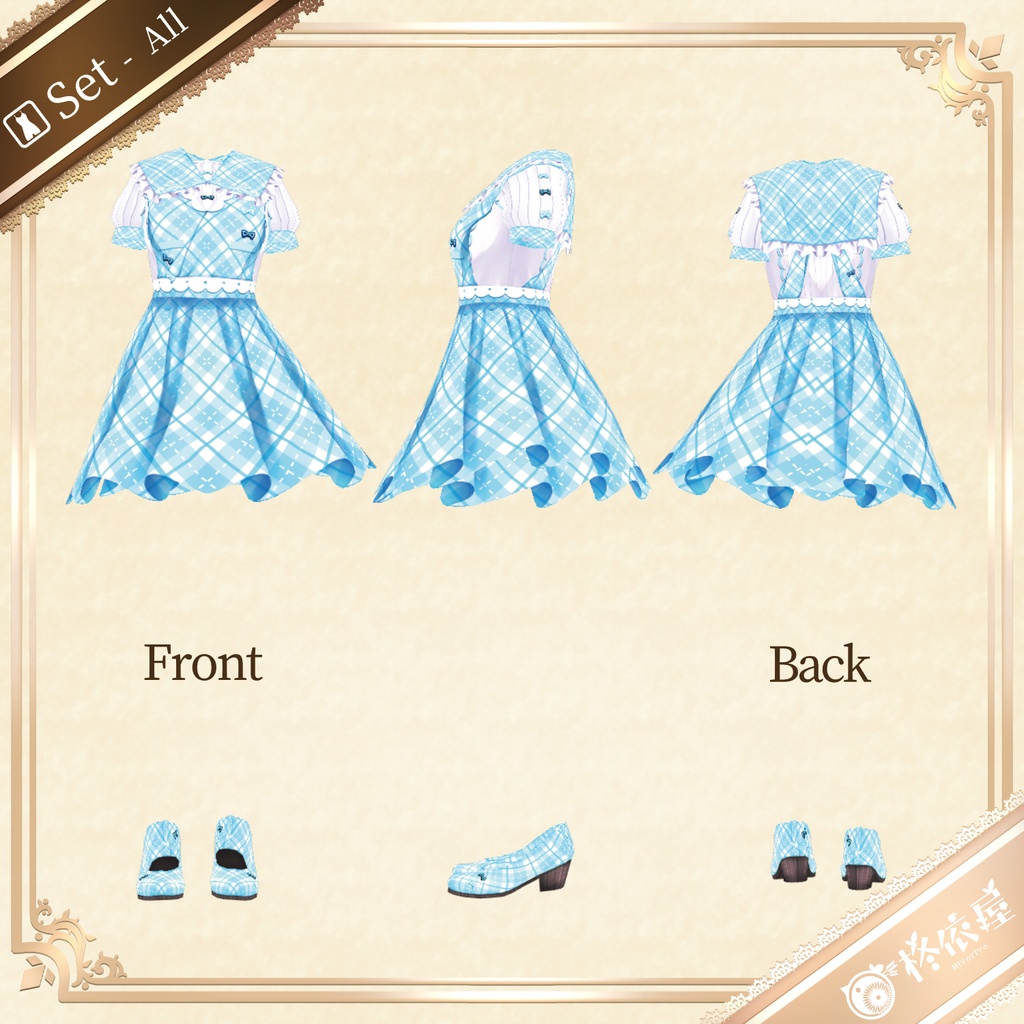 【VRoid】夏色チェックセーラー|Summer Check Sailor