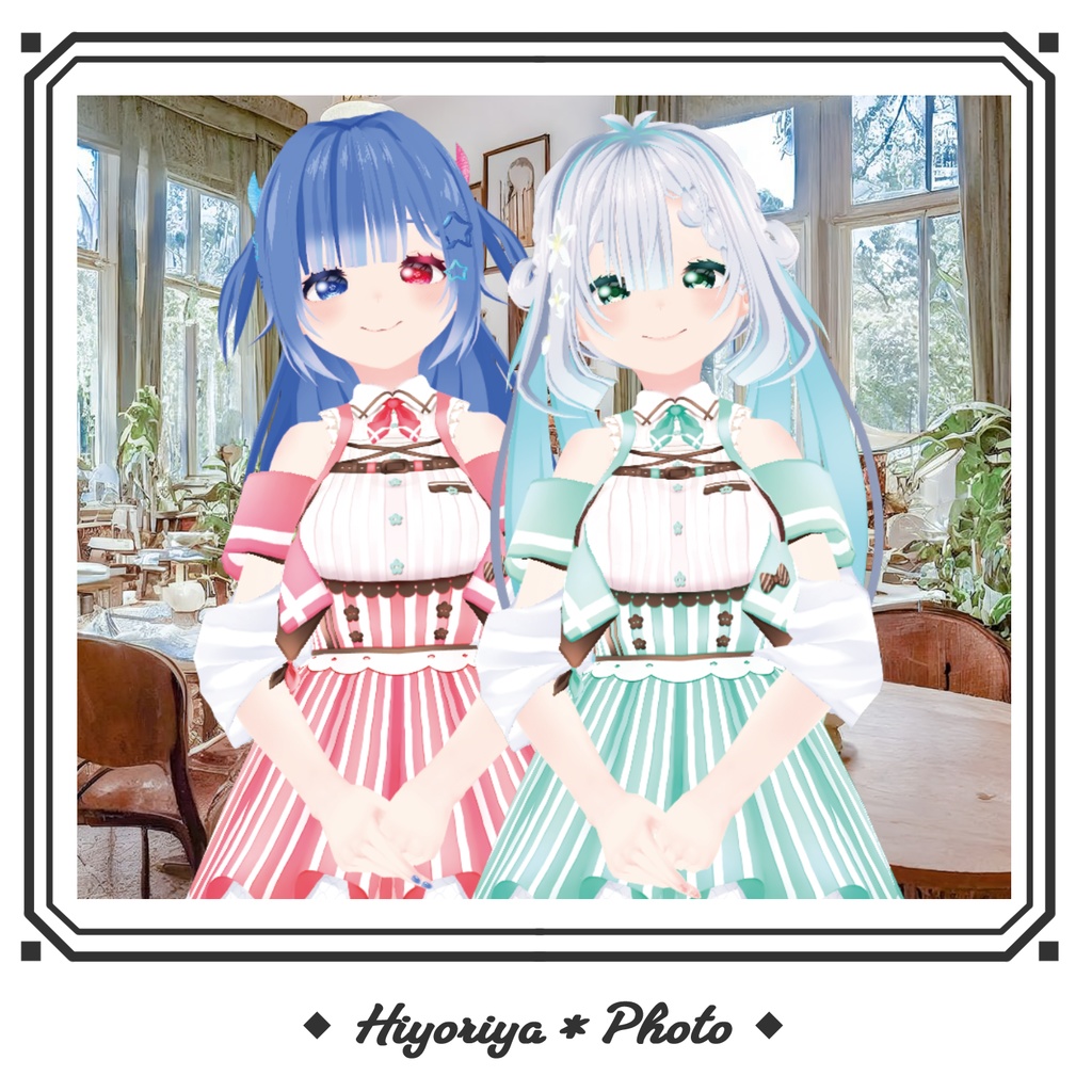 【VRoid】夏色カフェ制服|Summer Cafe Uniform