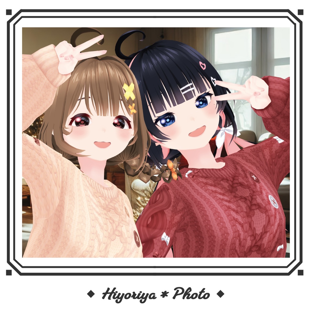 【VRoid】もこもこボタンケーブルニット|Fluffy Button Cable Knit Sweater