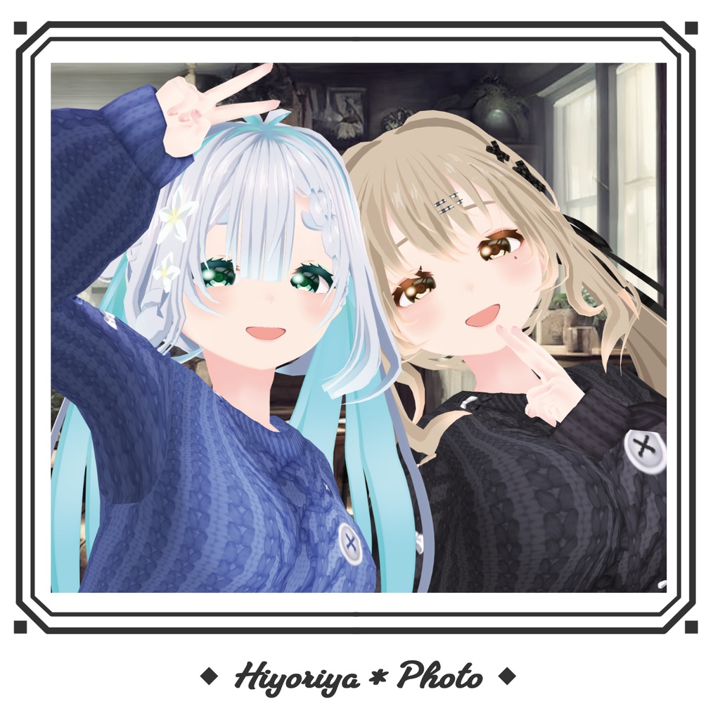 【VRoid】もこもこボタンケーブルニット|Fluffy Button Cable Knit Sweater