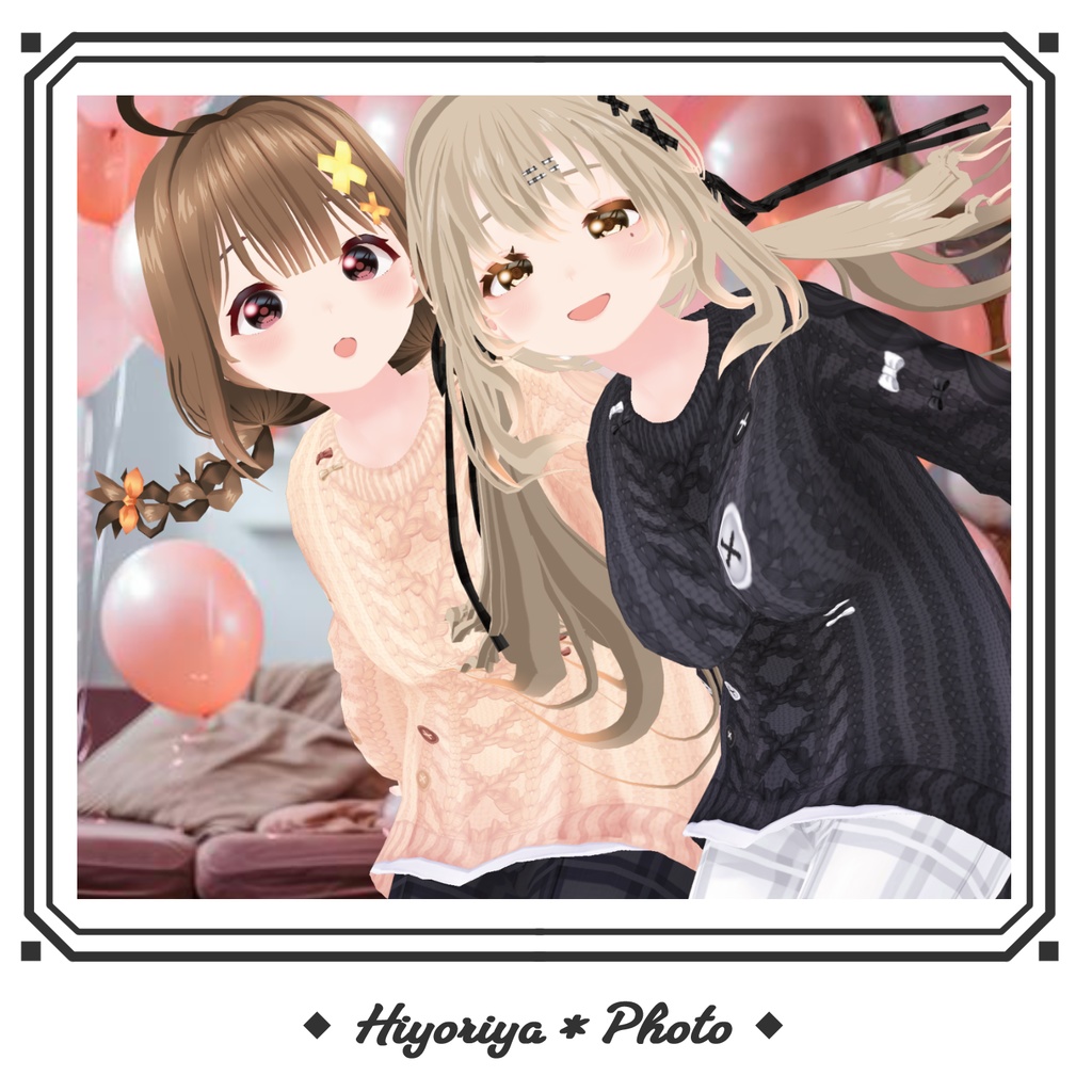 【VRoid】もこもこボタンケーブルニット|Fluffy Button Cable Knit Sweater