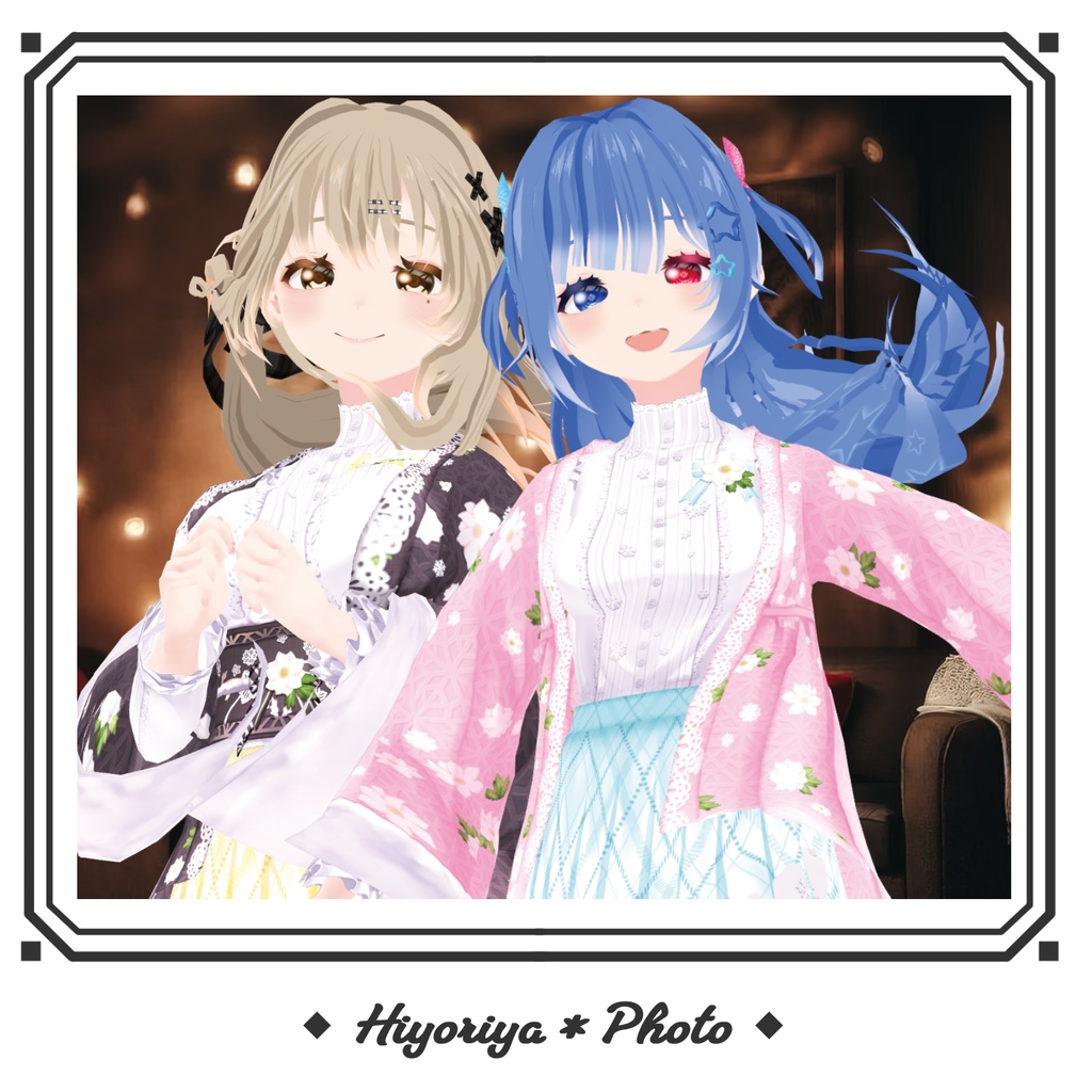 【VRoid】浪漫着物 ノエルローズ|Romantic Kimono Noël Rose