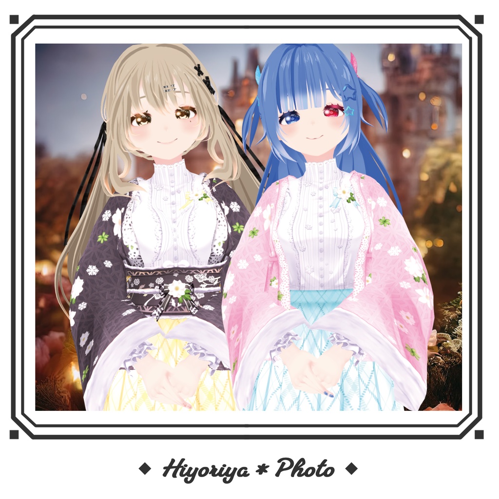 【VRoid】浪漫着物 ノエルローズ|Romantic Kimono Noël Rose