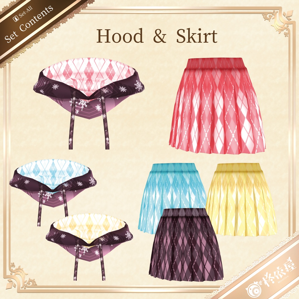 【VRoid】NewYear2026!アーガイル・モダン和洋折衷着物|Argyle Modern Fusion Kimono