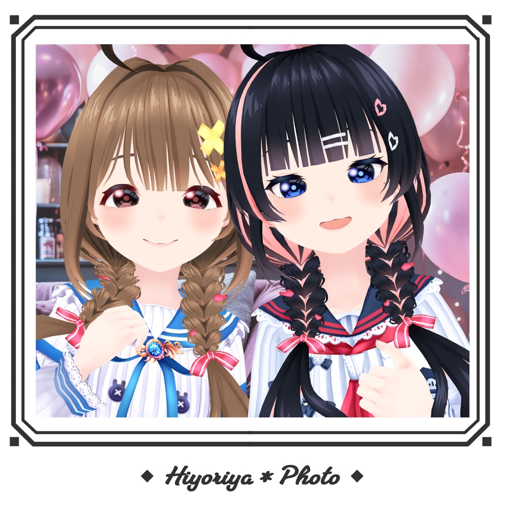 【VRoid】メルティ♡ハート三つ編み|Melty ♡ Heart Braids