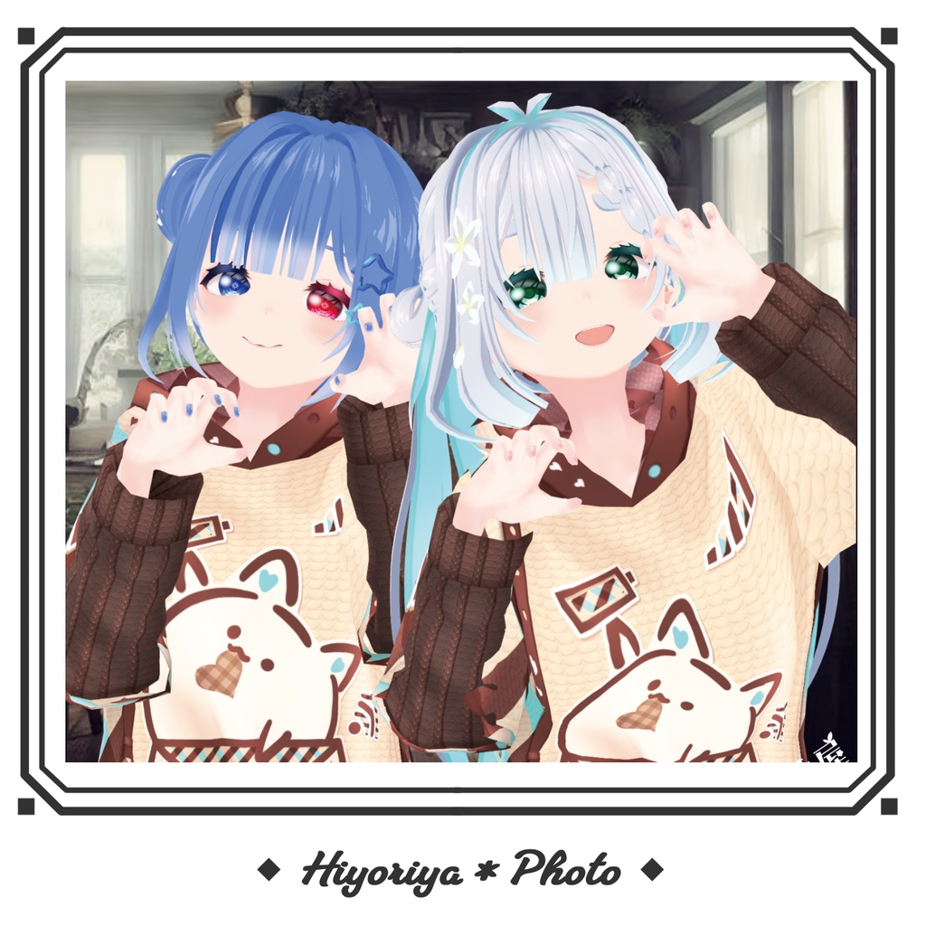 【VRoid】チョコねこレターパーカー|Chocolate Cat Mailer Hoodie