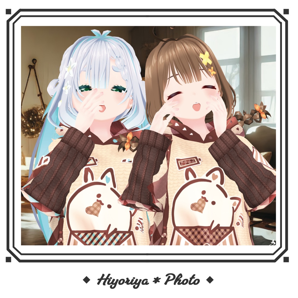 【VRoid】チョコねこレターパーカー|Chocolate Cat Mailer Hoodie