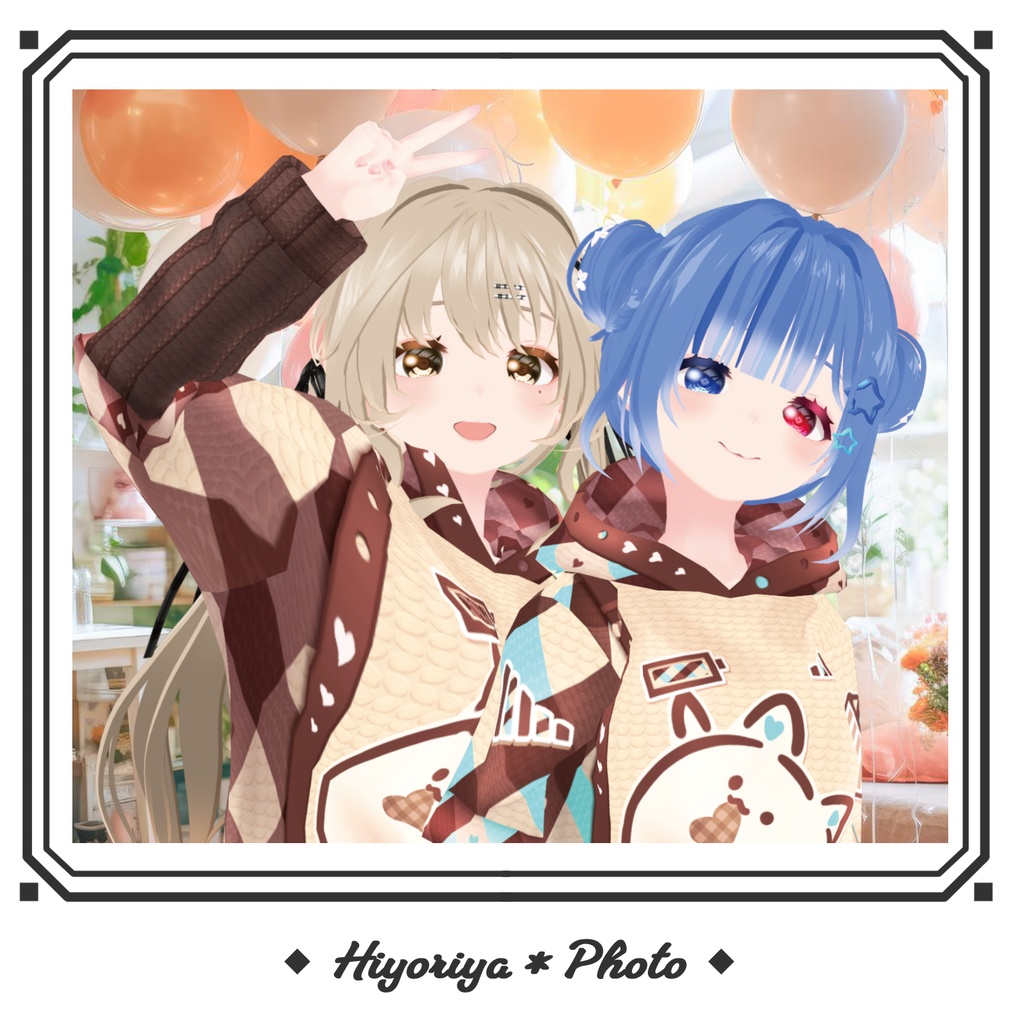 【VRoid】チョコねこレターパーカー|Chocolate Cat Mailer Hoodie