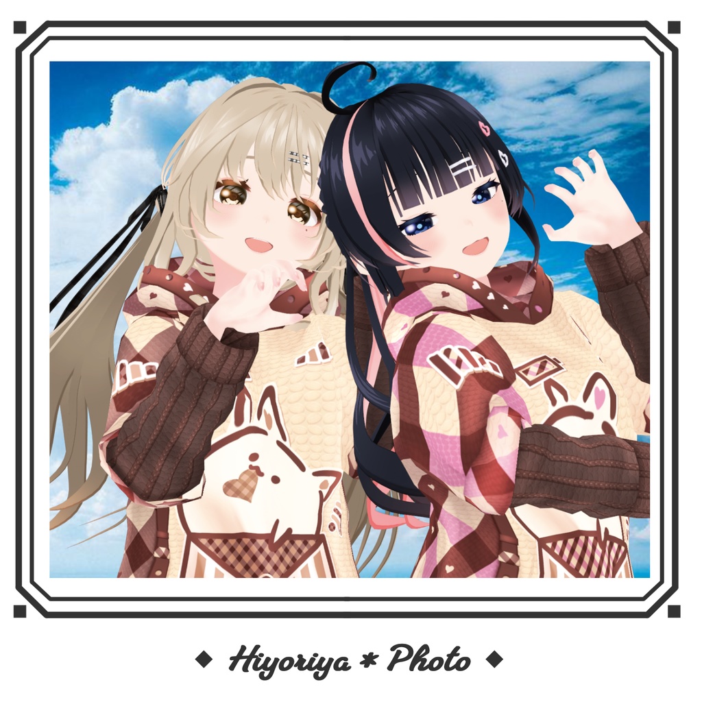 【VRoid】チョコねこレターパーカー|Chocolate Cat Mailer Hoodie