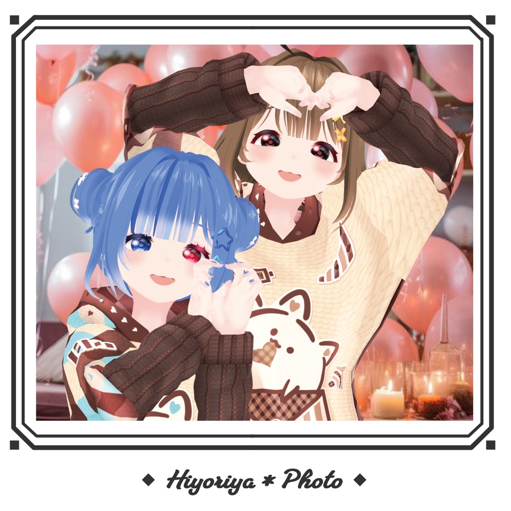 【VRoid】チョコねこレターパーカー|Chocolate Cat Mailer Hoodie