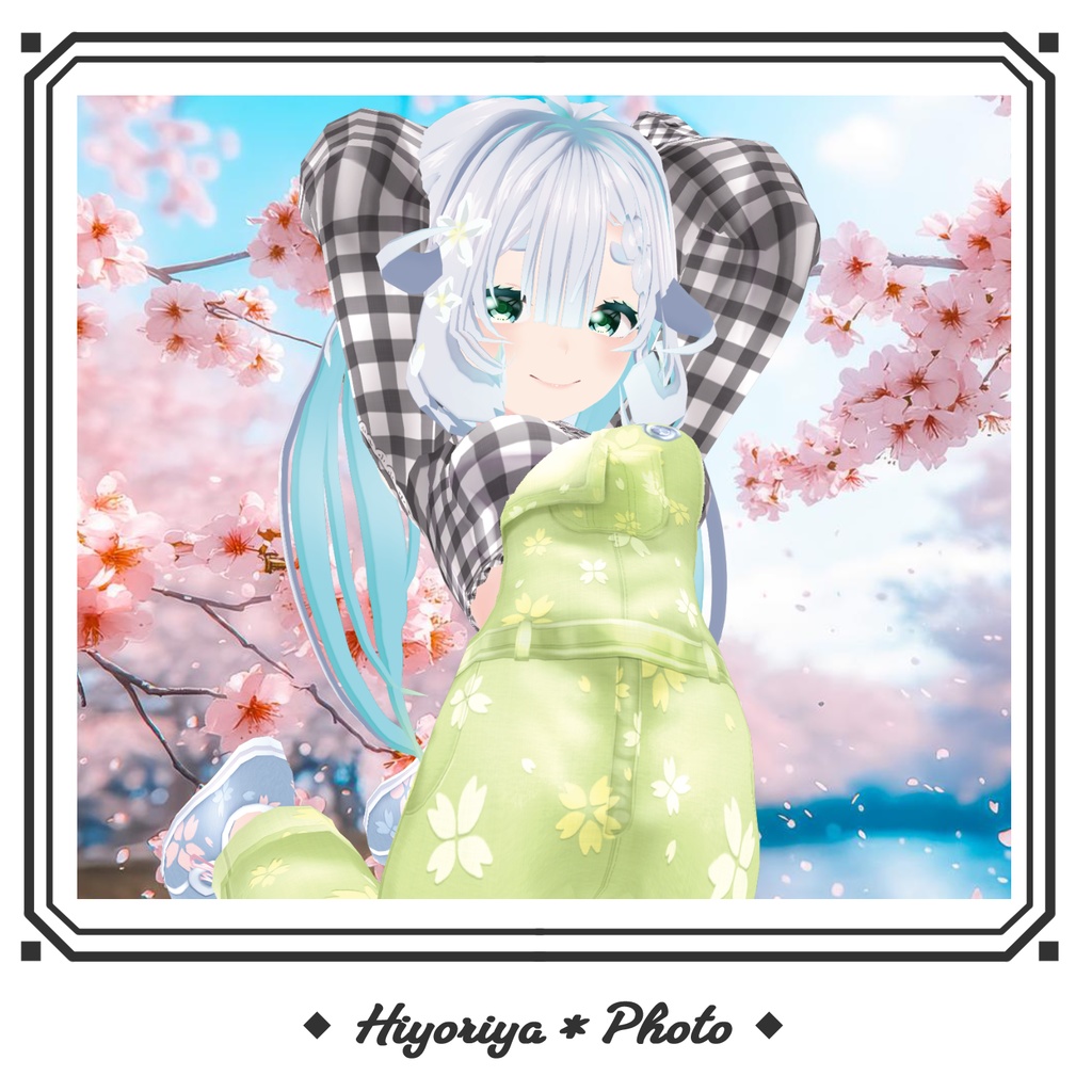 【VRoid】お花見オーバーオール|Sakura Denim Overalls