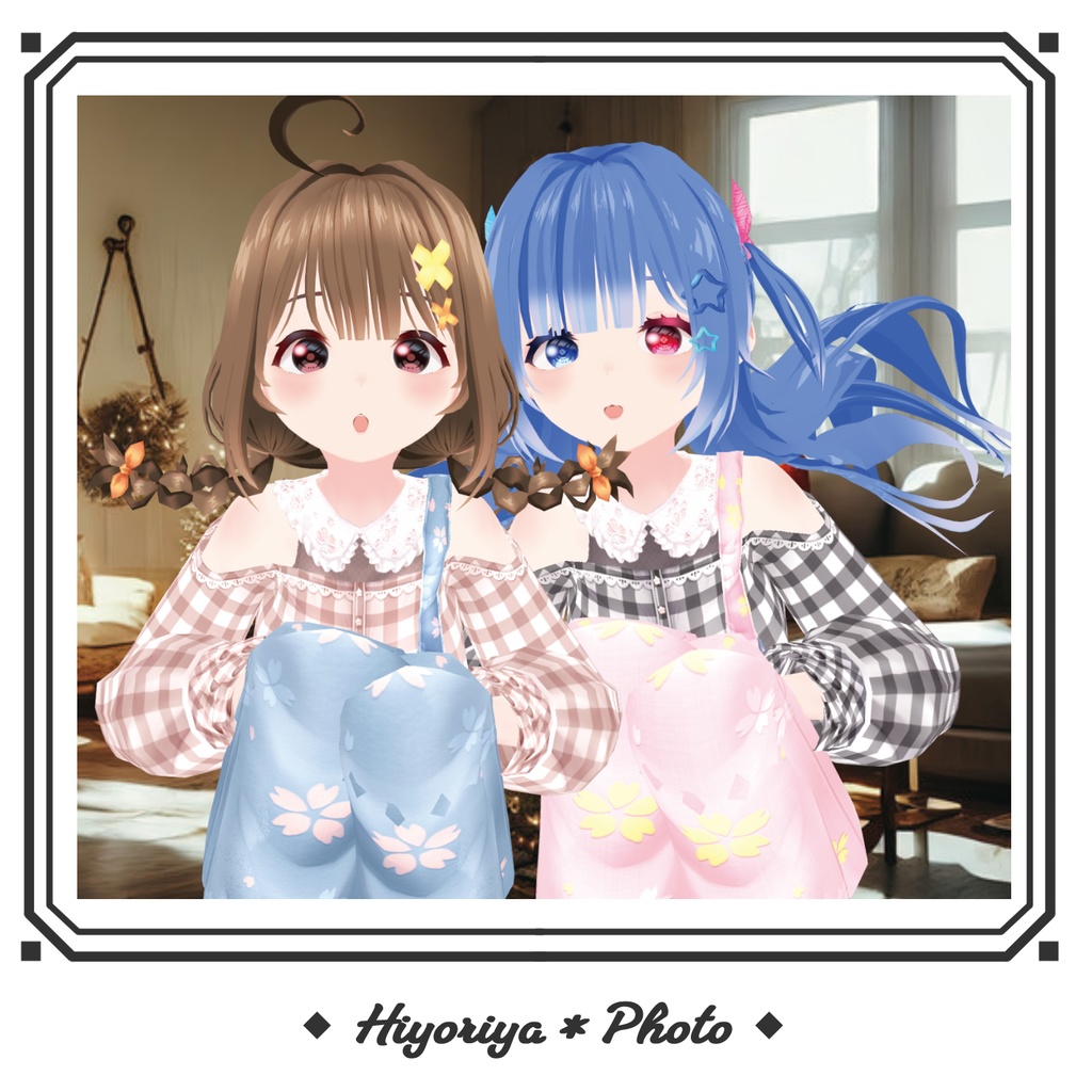 【VRoid】お花見オーバーオール|Sakura Denim Overalls