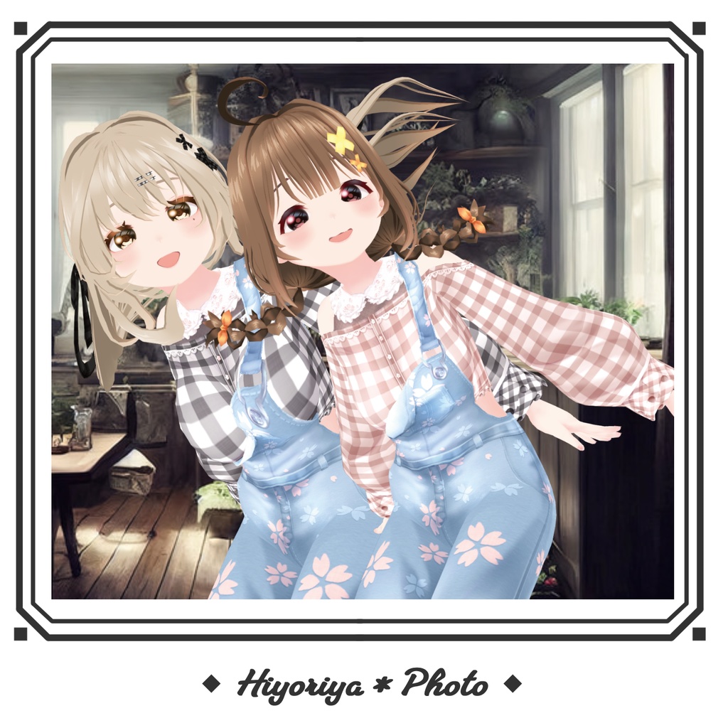 【VRoid】お花見オーバーオール|Sakura Denim Overalls