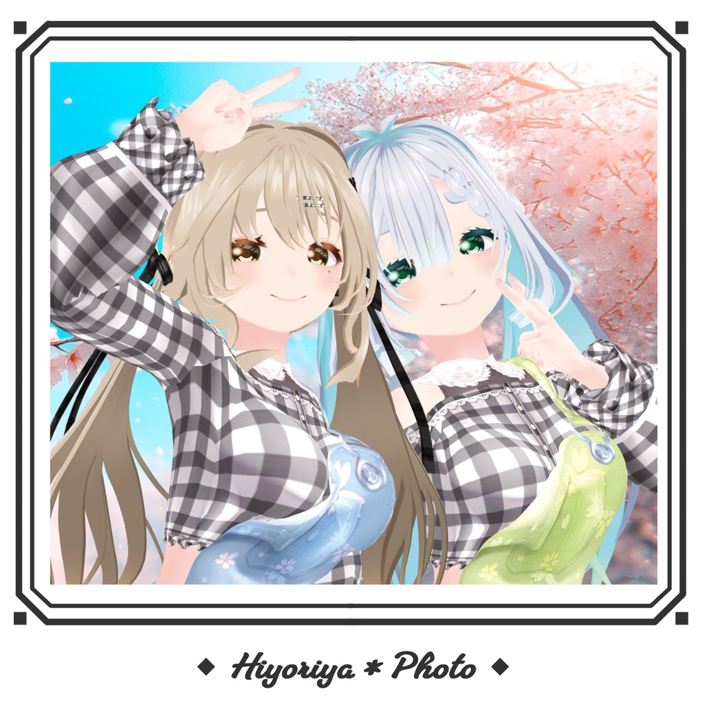 【VRoid】お花見オーバーオール|Sakura Denim Overalls