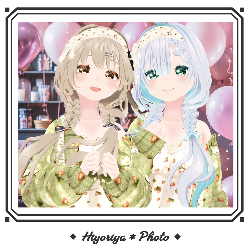 【VRoid】摘みたて苺のくつろぎルームウェア|Freshly Picked Strawberry Loungewear