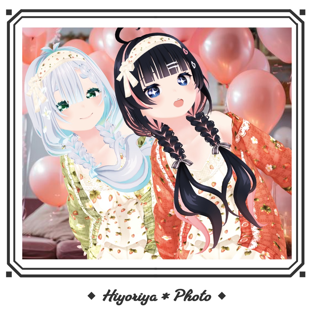 【VRoid】摘みたて苺のくつろぎルームウェア|Freshly Picked Strawberry Loungewear