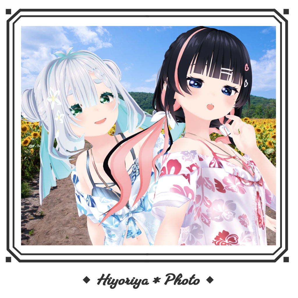 【VRoid】サマー*アロハシャツ セット|Summer Aloha Shirt Set(配信/VTuber/ゲーム制作)