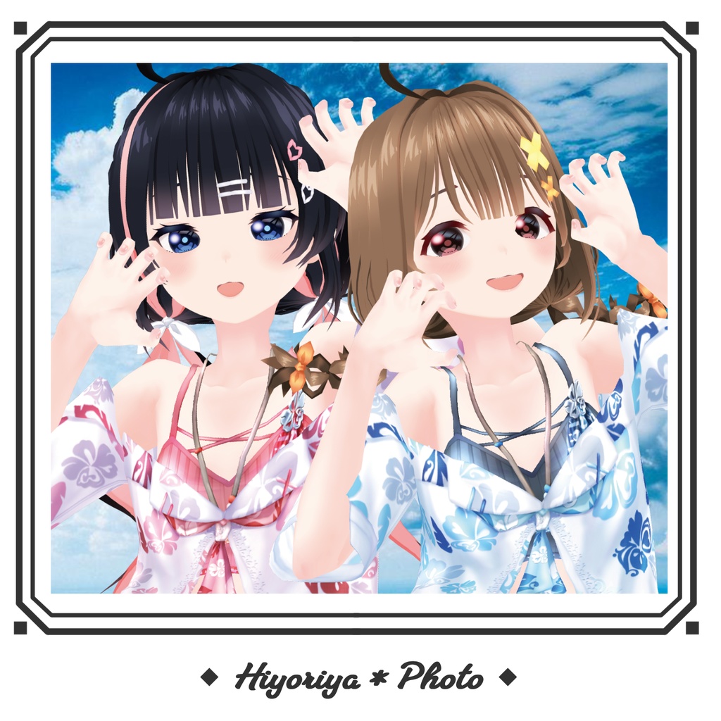【VRoid】サマー*アロハシャツ セット|Summer Aloha Shirt Set(配信/VTuber/ゲーム制作)