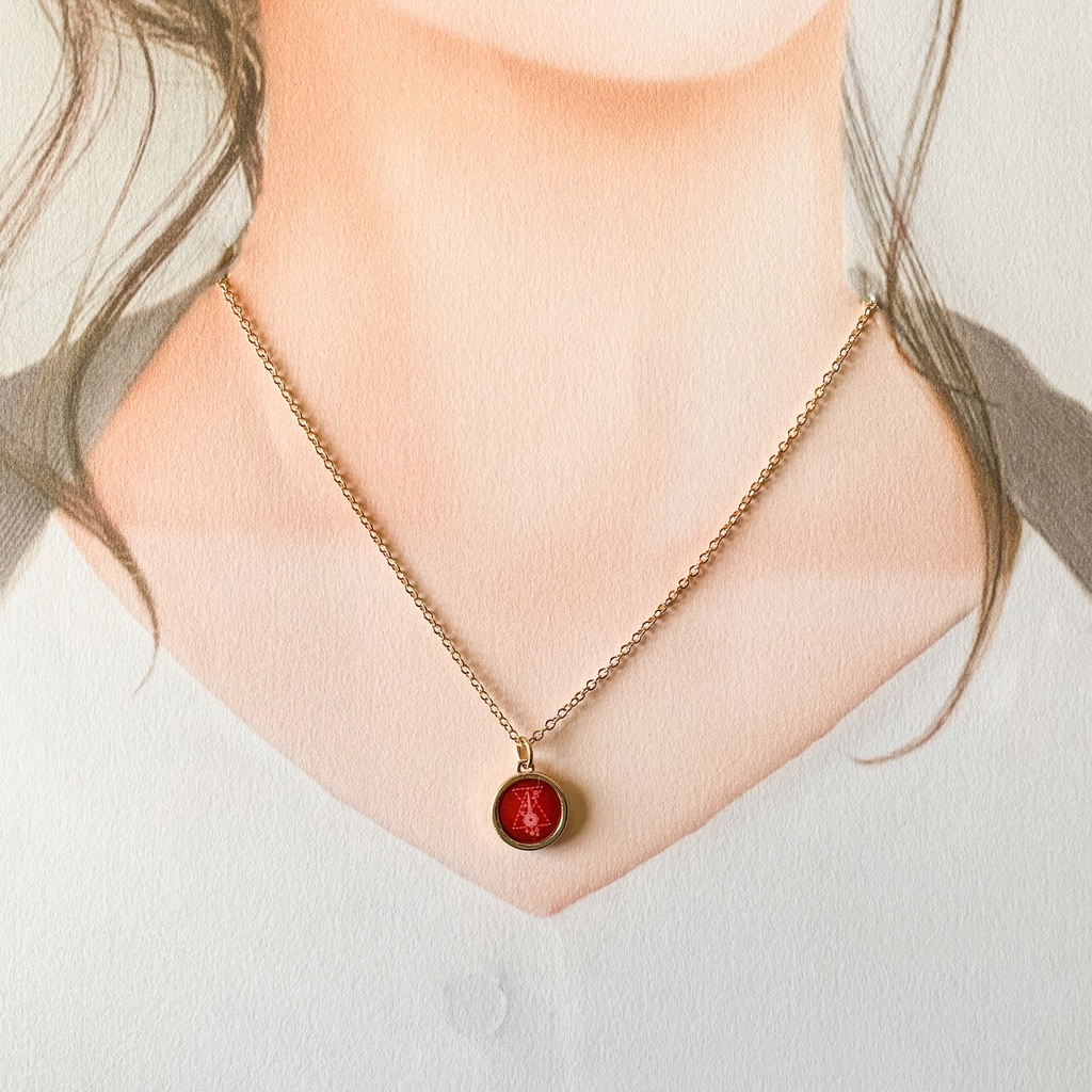 赤魔モチーフネックレス