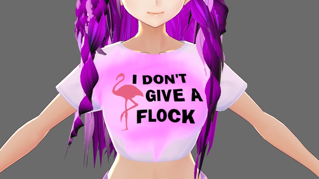 DON'T GIVE A FLOCK mini t-shirt for VROID model