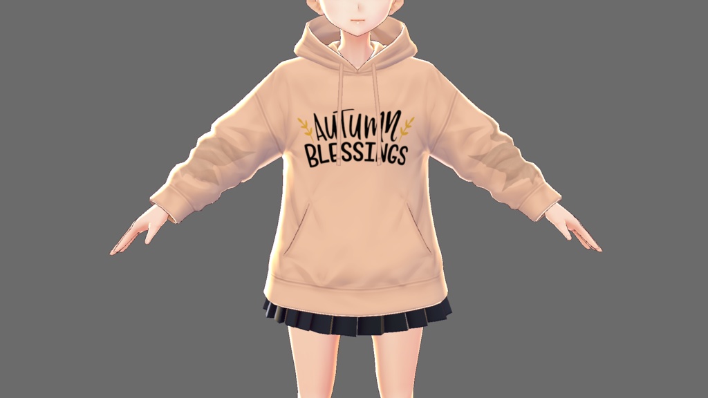 5 piece AUTUMN Hoodie Bundle for vroid model