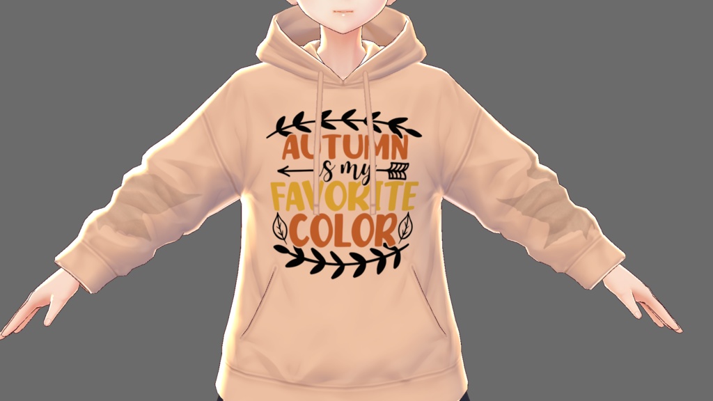 5 piece AUTUMN Hoodie Bundle for vroid model