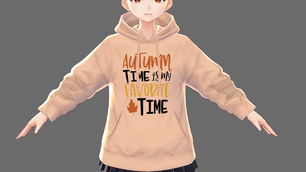 5 piece AUTUMN Hoodie Bundle for vroid model