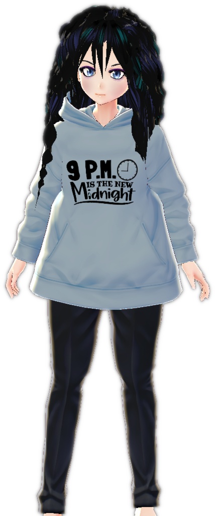 3 piece "9PM is New Midnight" VROID set PLUS Nightgown!