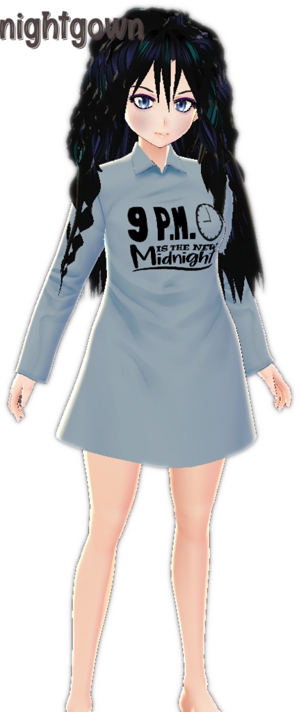 3 piece "9PM is New Midnight" VROID set PLUS Nightgown!