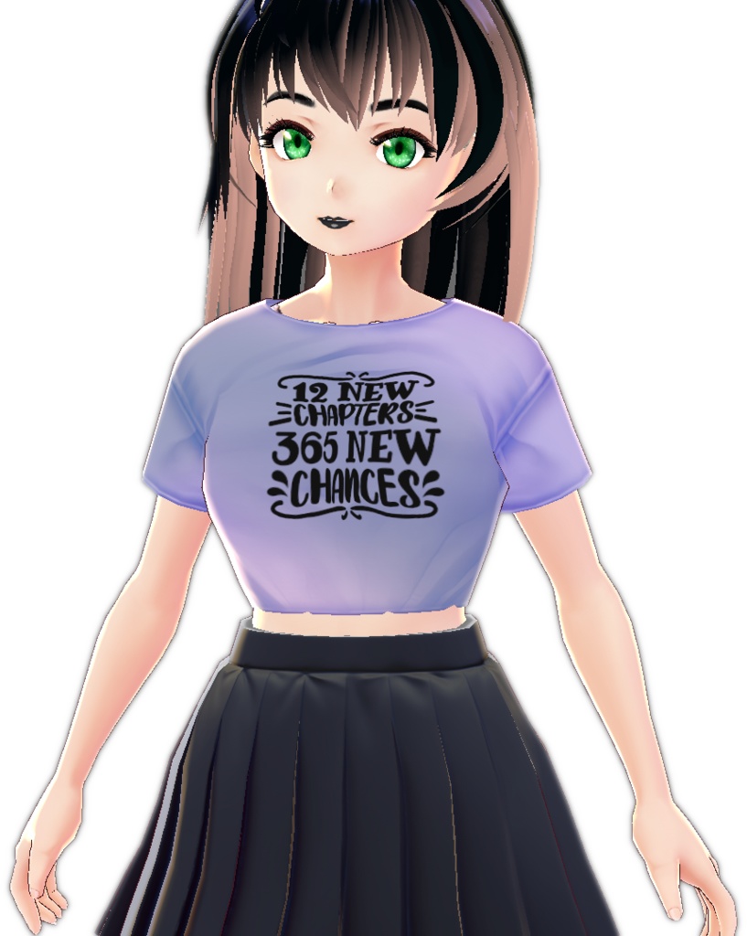 3 piece "12 New Chapters" New Years VROID mini t-shirt, t-shirt and hoodie set