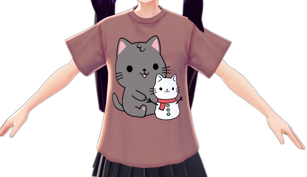 Kawaii Cat and Snowman Cat VARIATIONS Vroid Textures
