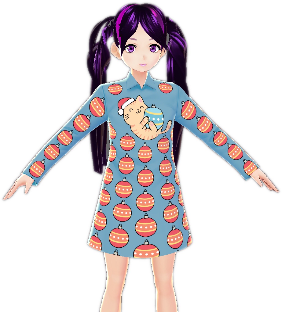 Kawaii Cat Ornament VARIATIONS vroid textures