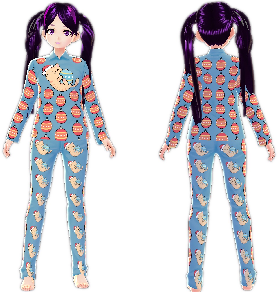 Kawaii Cat Ornament VARIATIONS vroid textures