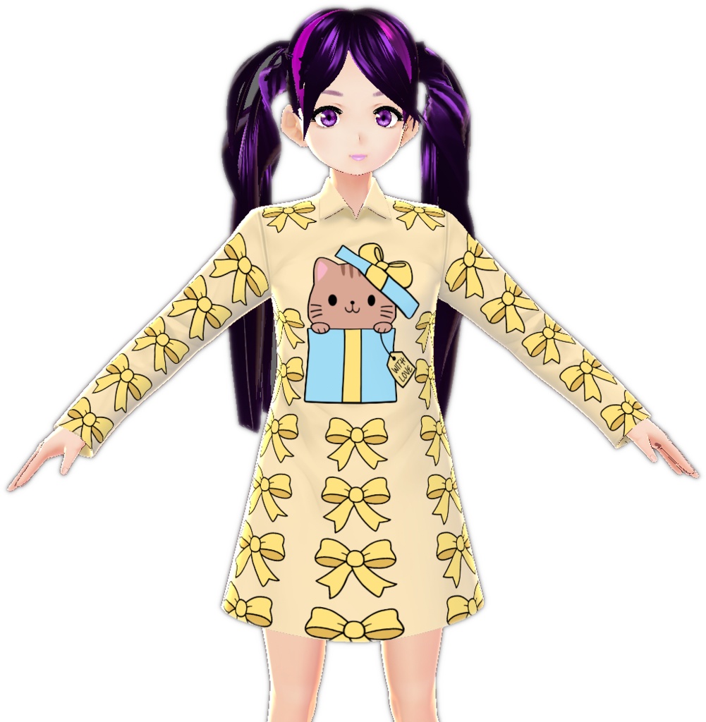 Kawaii Cat Gift VARIATION vroid textures