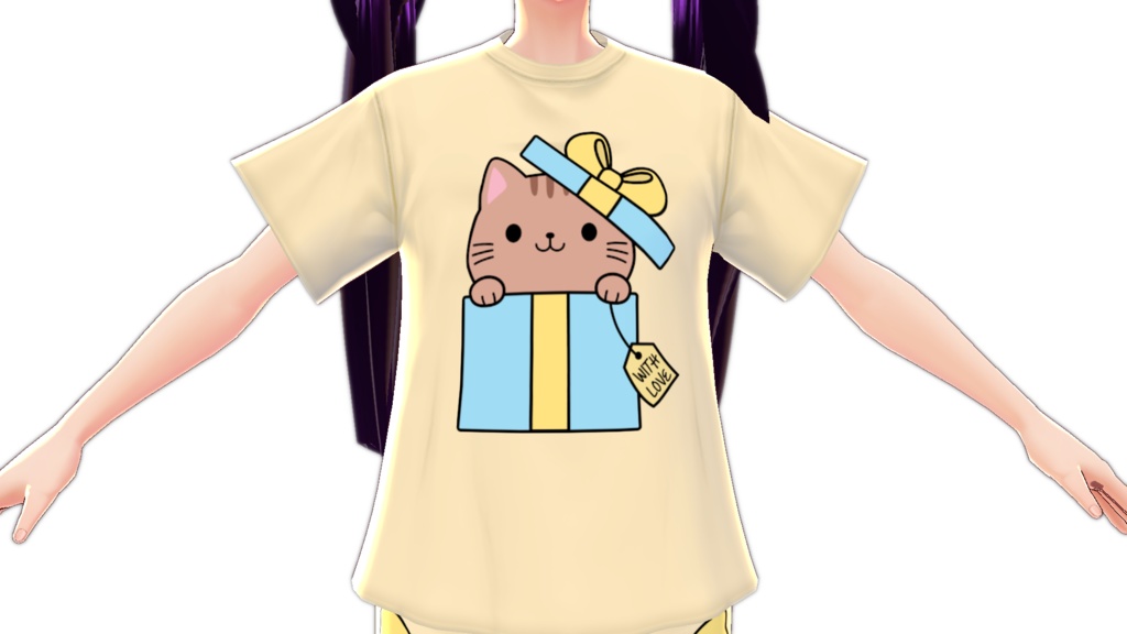 Kawaii Cat Gift VARIATION vroid textures