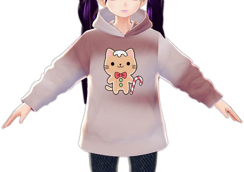 Kawaii Gingerbread Cat VARIATIONS vroid textures