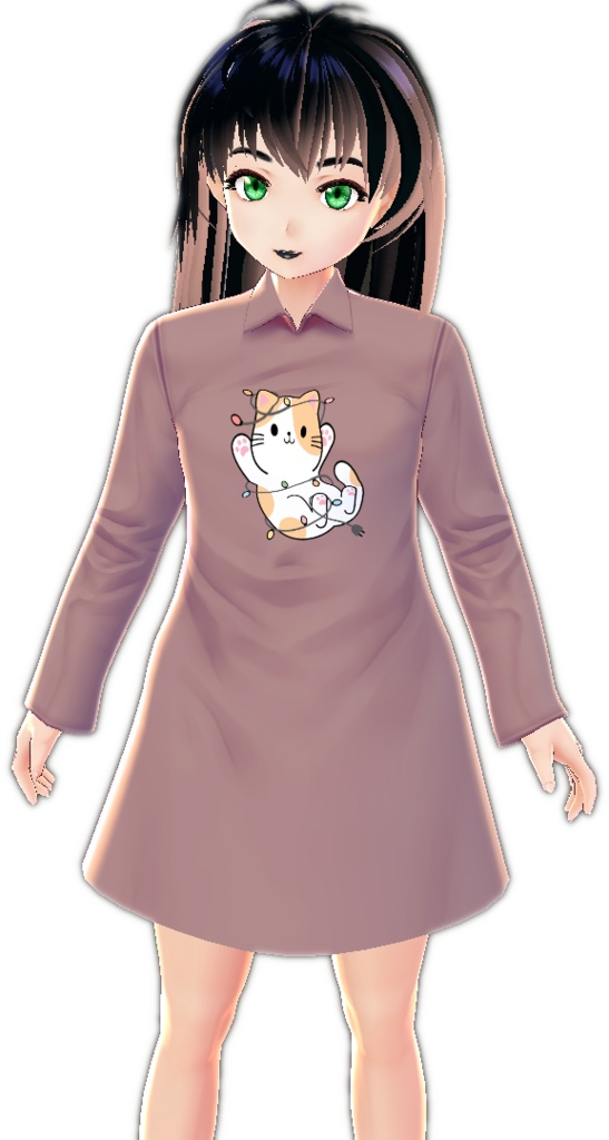 Kawaii Christmas Light Cat VROID Textures