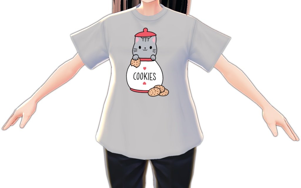 Kawaii Cookie Jar Cat VARIATIONS vroid textures