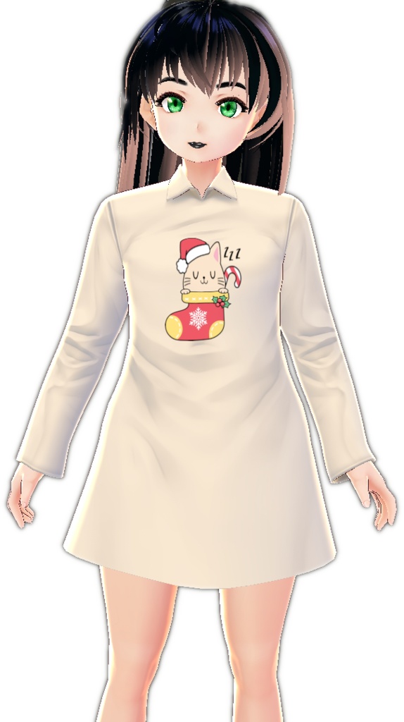 Kawaii Cat in a Stocking VARIATIONS vroid textures