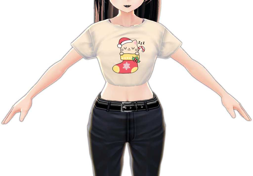 Kawaii Cat in a Stocking VARIATIONS vroid textures