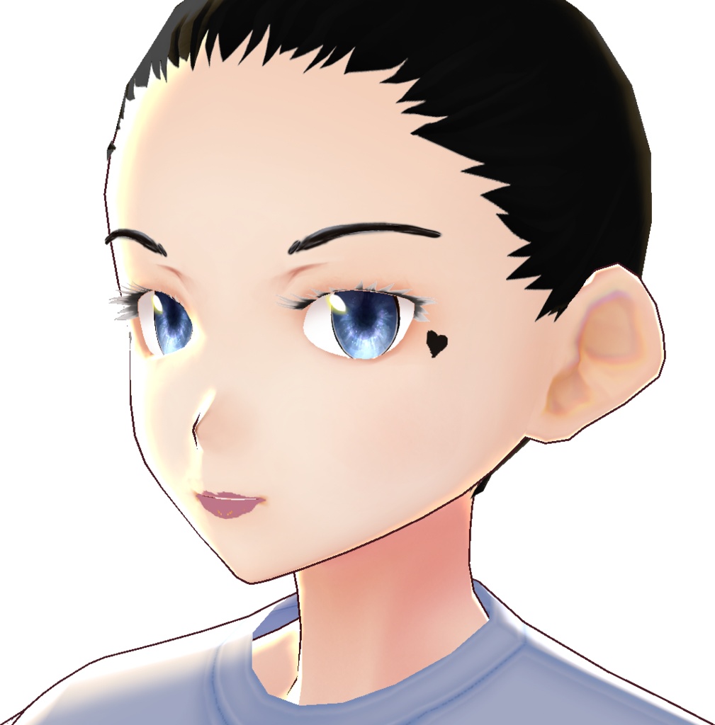 Heart Stamps with AND without lipstick VROID textures